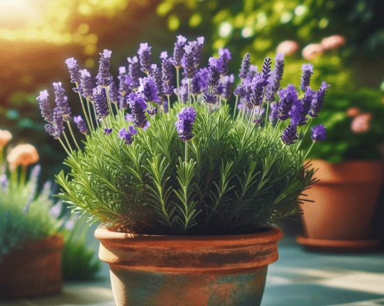 lavender in pots
